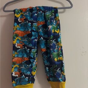 Folk Yellow Baby Pants with Green Logo